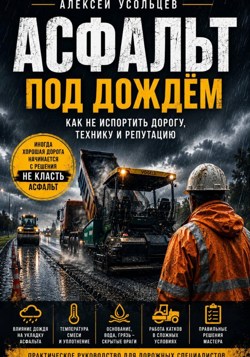 Обложка книги «Асфальт под дождём : как не испортить дорогу, технику и репутацию»