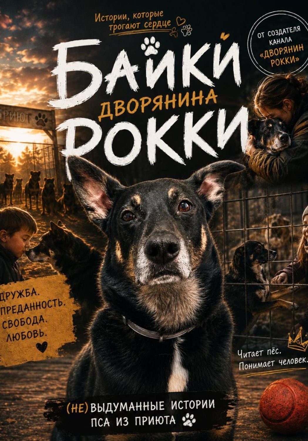 Обложка книги «Байки Дворянина Рокки. (Не)выдуманные истории пса из приюта»