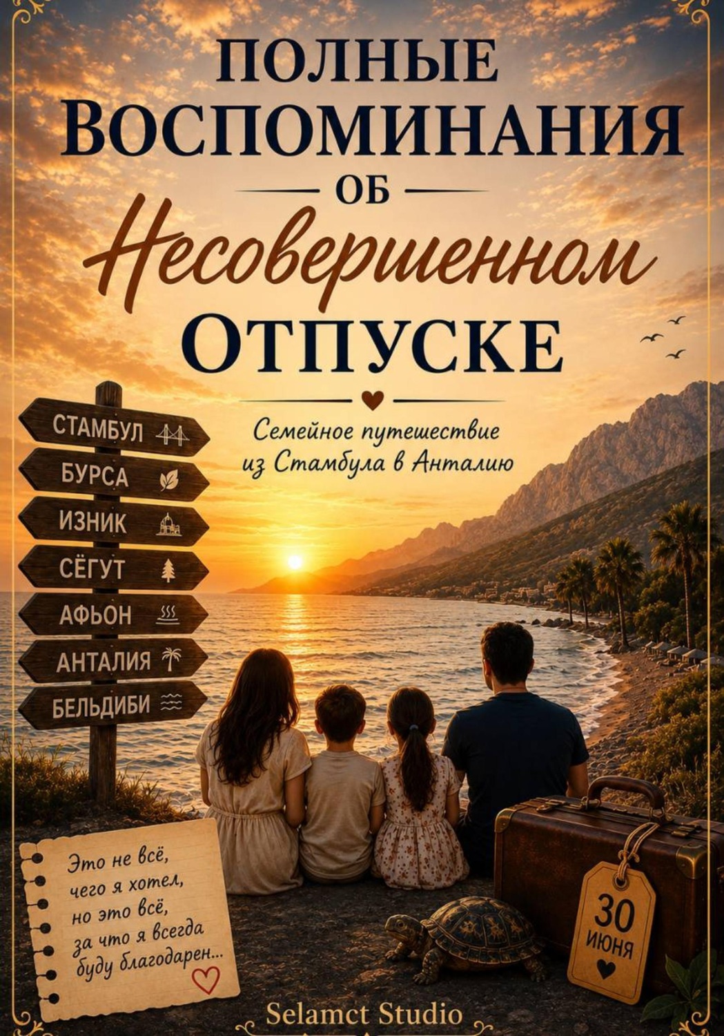 Обложка книги «Полные воспоминания о незавершённом отпуске: Семейное путешествие из Стамбула в Анталью»