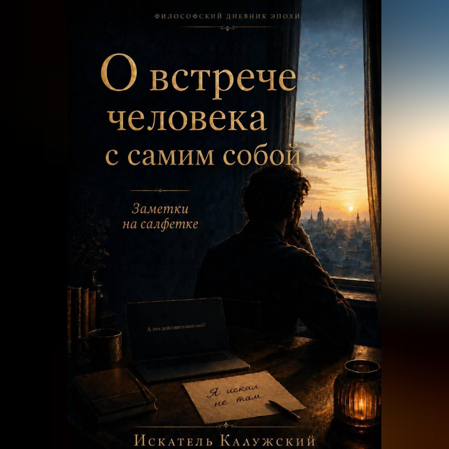 Обложка книги «О встрече человека с самим собой. Заметки на салфетке. Философский дневник эпохи»