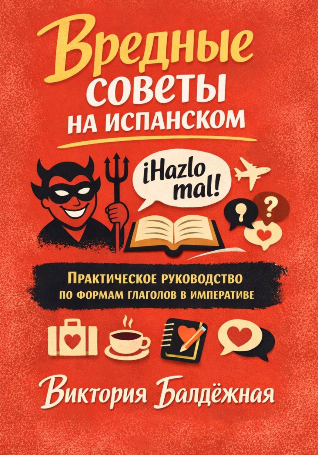 Обложка книги «Вредные советы на испанском. Практическое руководство по формам глаголов в императиве»