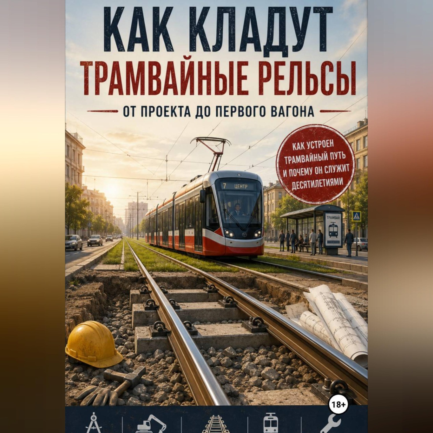 Обложка книги «Как кладут трамвайные рельсы: от проекта до первого вагона»
