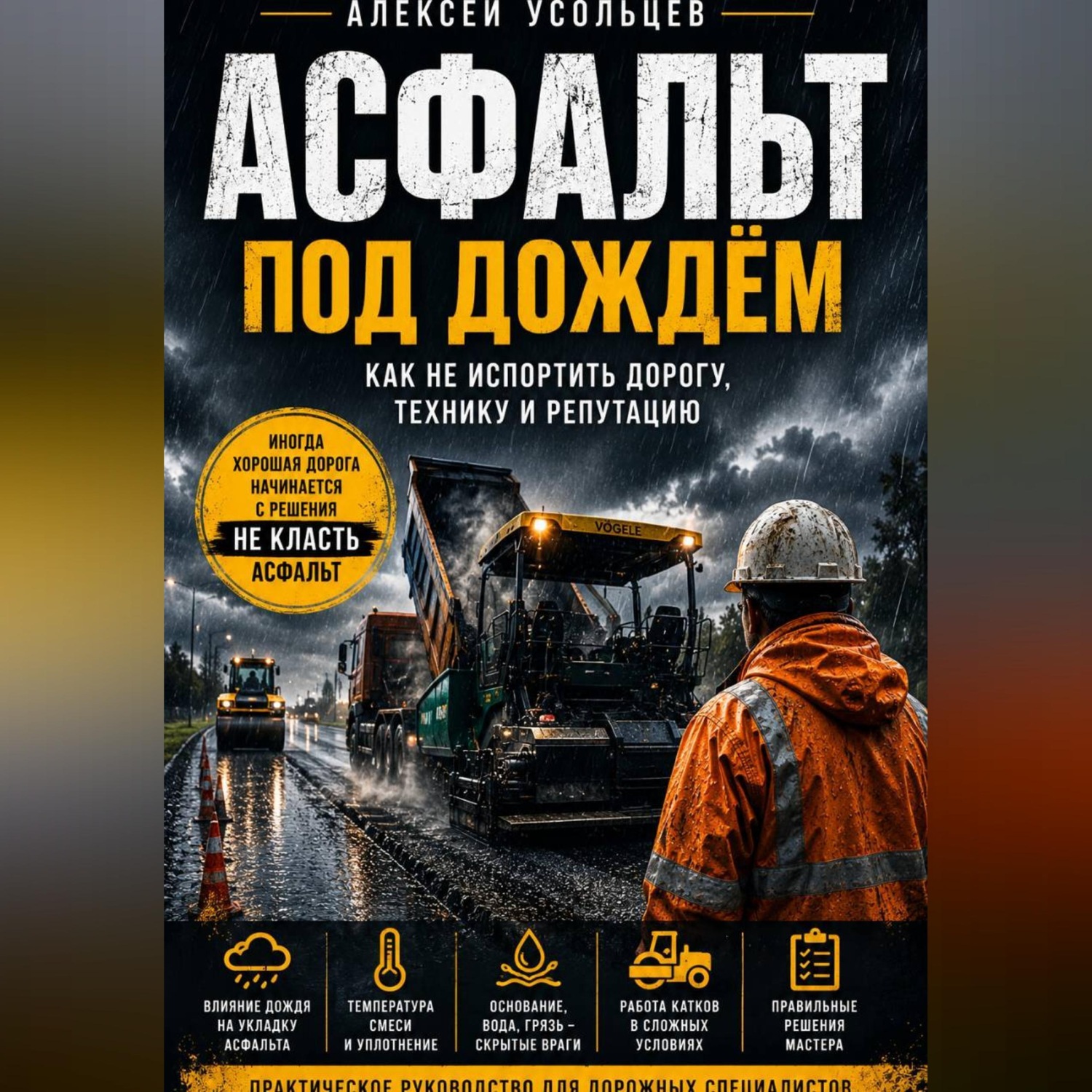 Обложка книги «Асфальт под дождём : как не испортить дорогу , технику и репутацию»