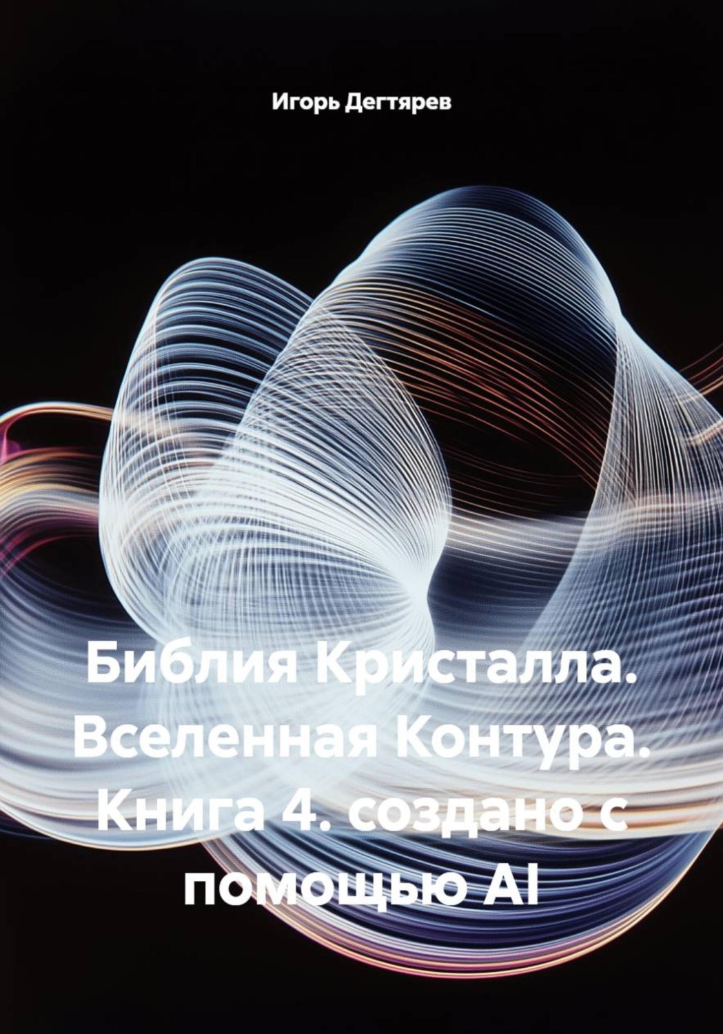 Обложка книги «Библия Кристалла. Вселенная Контура. Книга 4. создано с помощью AI»