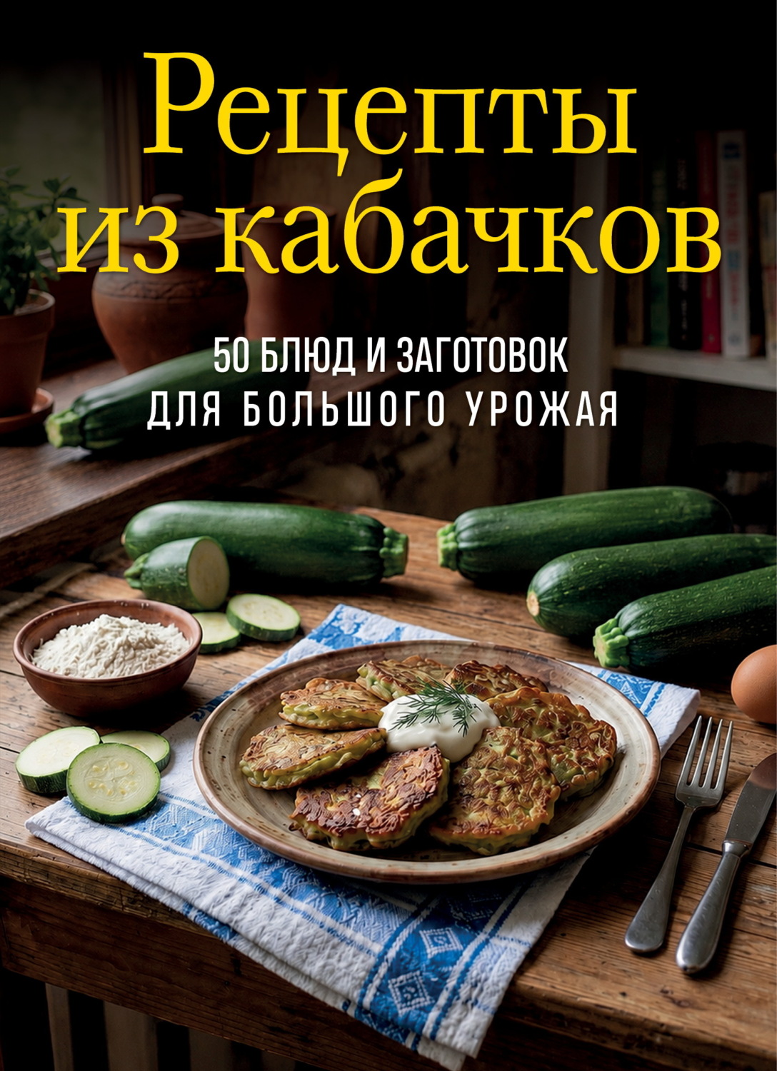 Обложка книги «Рецепты из кабачков. 65 блюд и заготовок для большого урожая»