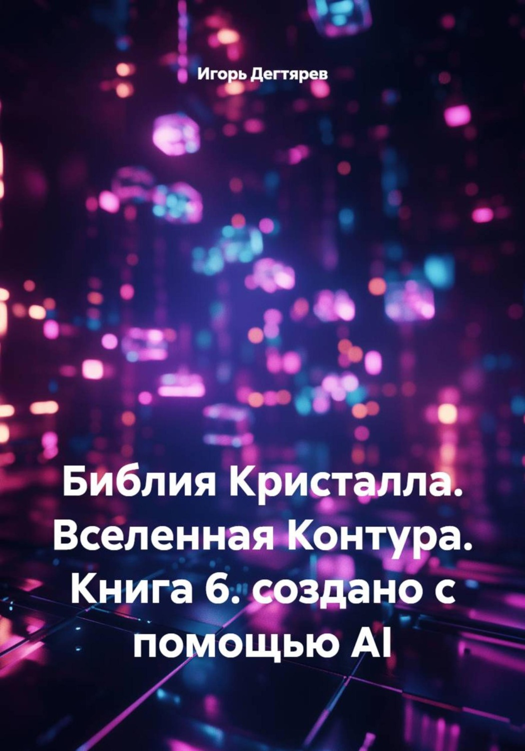 Обложка книги «Библия Кристалла. Вселенная Контура. Книга 6. создано с помощью AI»