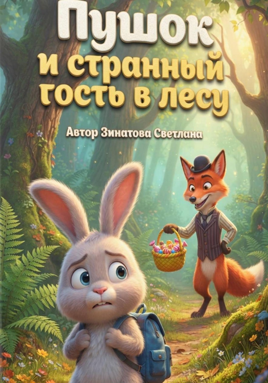 Обложка книги «ПУШОК И СТРАННЫЙ ГОСТЬ В ЛЕСУ»