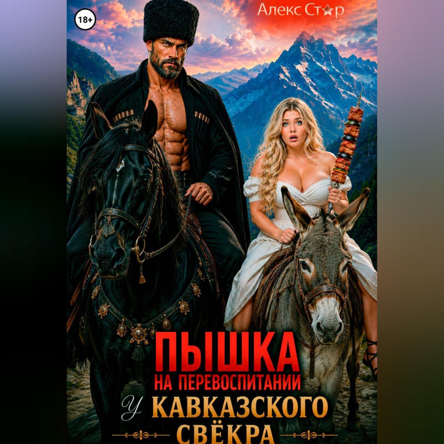 Обложка книги «Пышка на перевоспитании у кавказского свёкра»