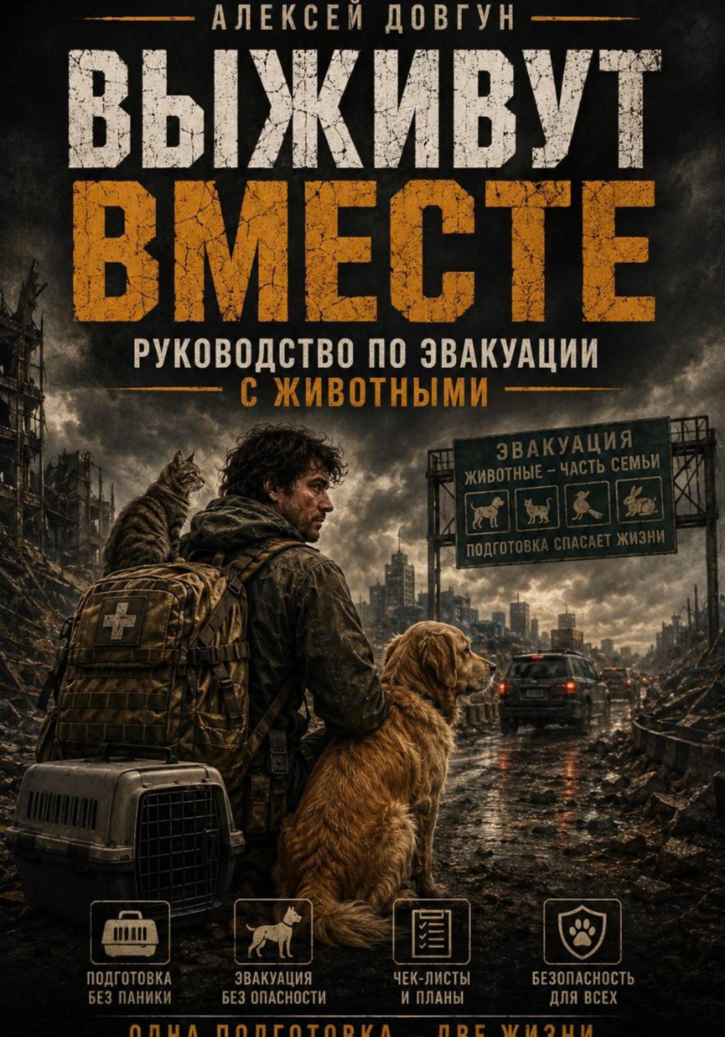 Обложка книги «Выживут вместе: руководство по эвакуации с животными»