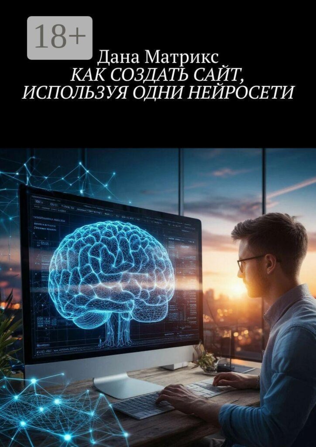 Обложка книги «Как создать сайт, используя одни нейросети»