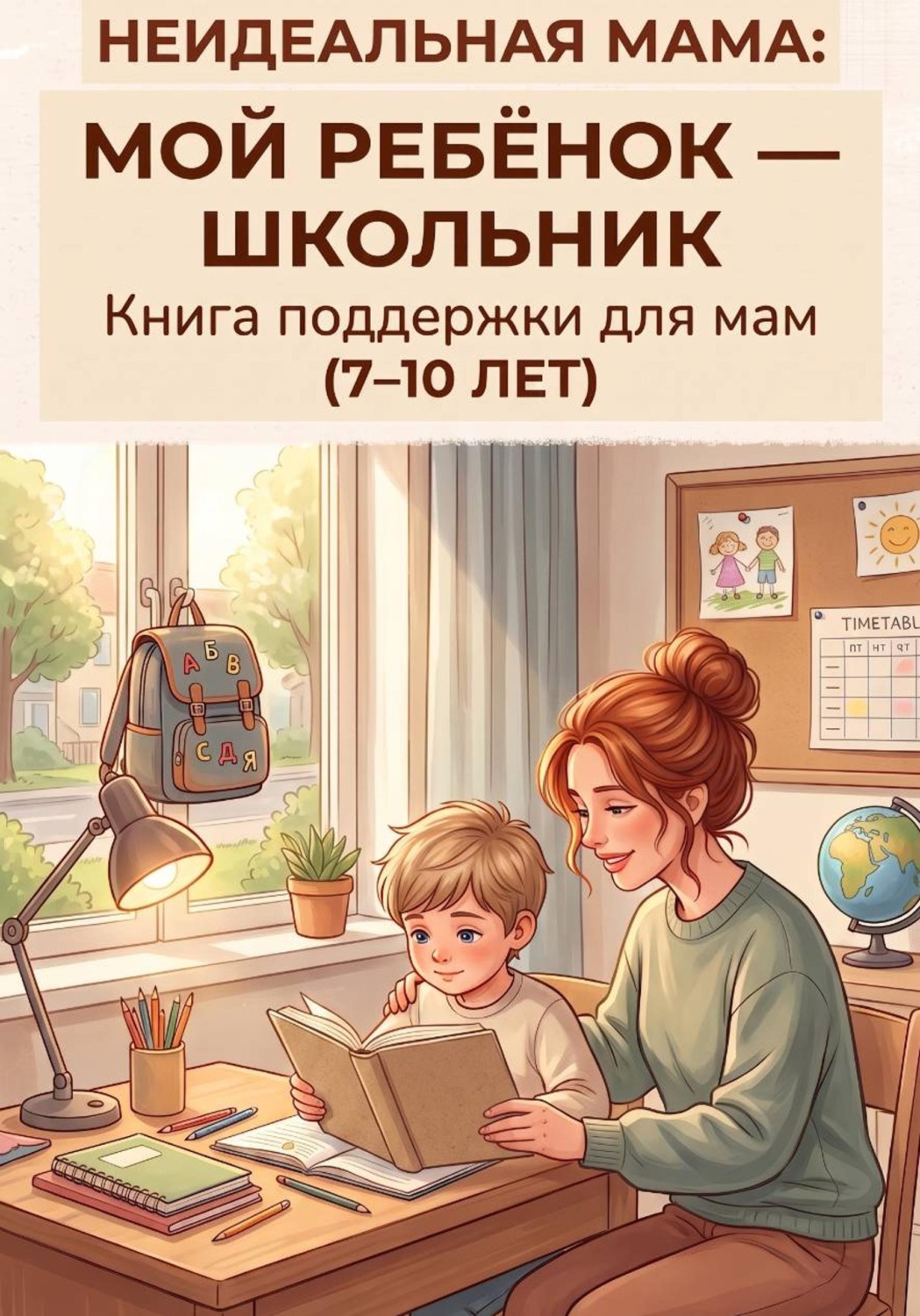 Обложка книги «Мой ребёнок — школьник: книга поддержки для мам (7–10 лет)»
