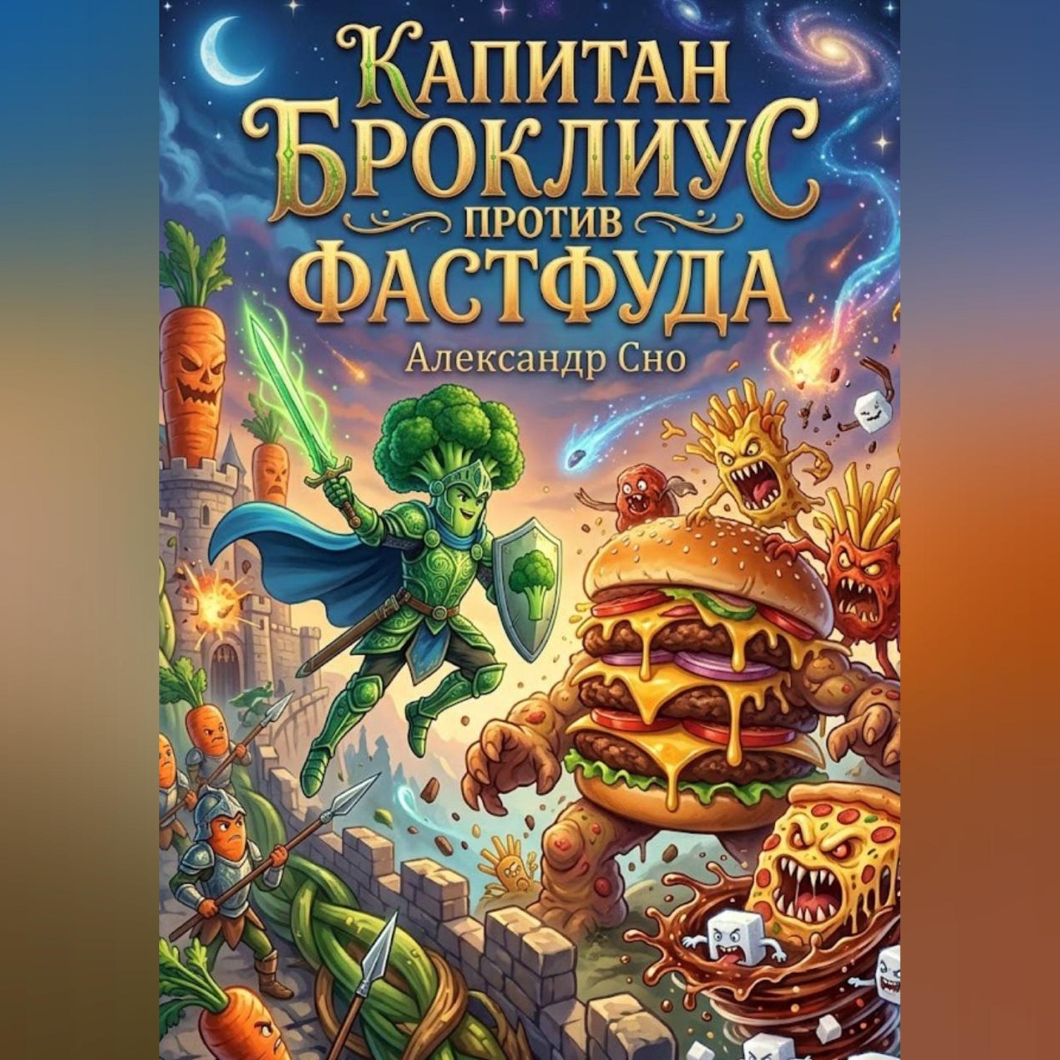 Обложка книги «Капитан Броклиус Против Фастфуда»