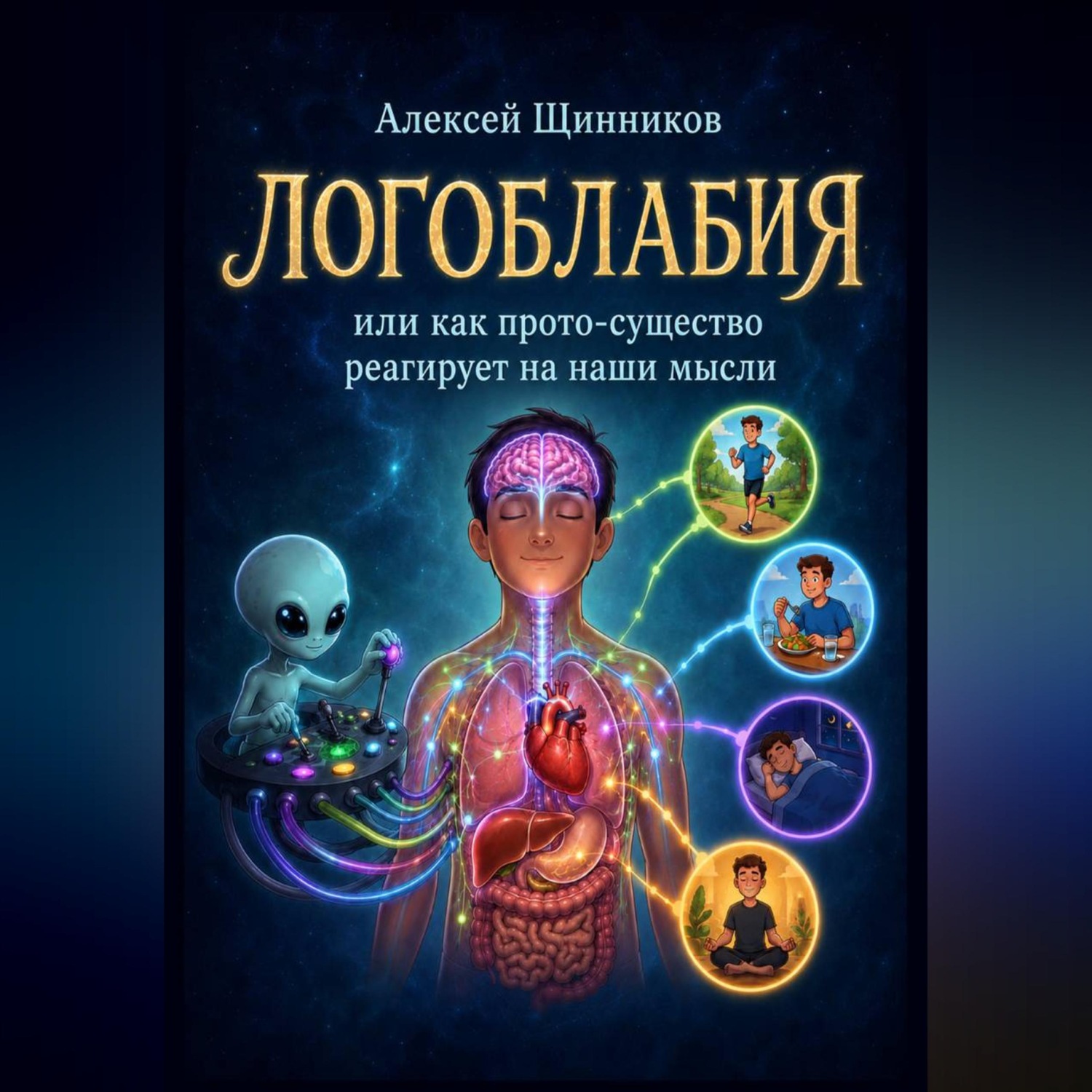 Обложка книги «Логоблабия или как прото-существо реагирует на наши мысли»