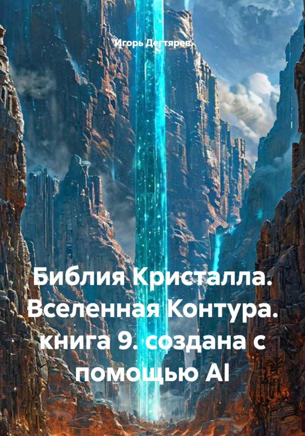 Обложка книги «Библия Кристалла. Вселенная Контура. книга 9. создана с помощью AI»
