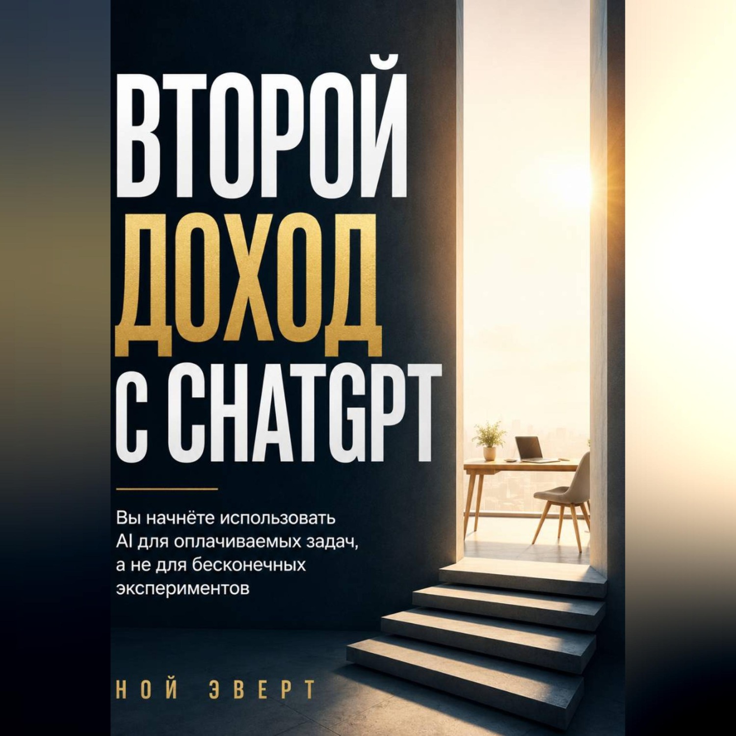 Обложка книги «Второй доход с ChatGPT. Вы начнёте использовать AI для оплачиваемых задач, а не для бесконечных экспериментов»