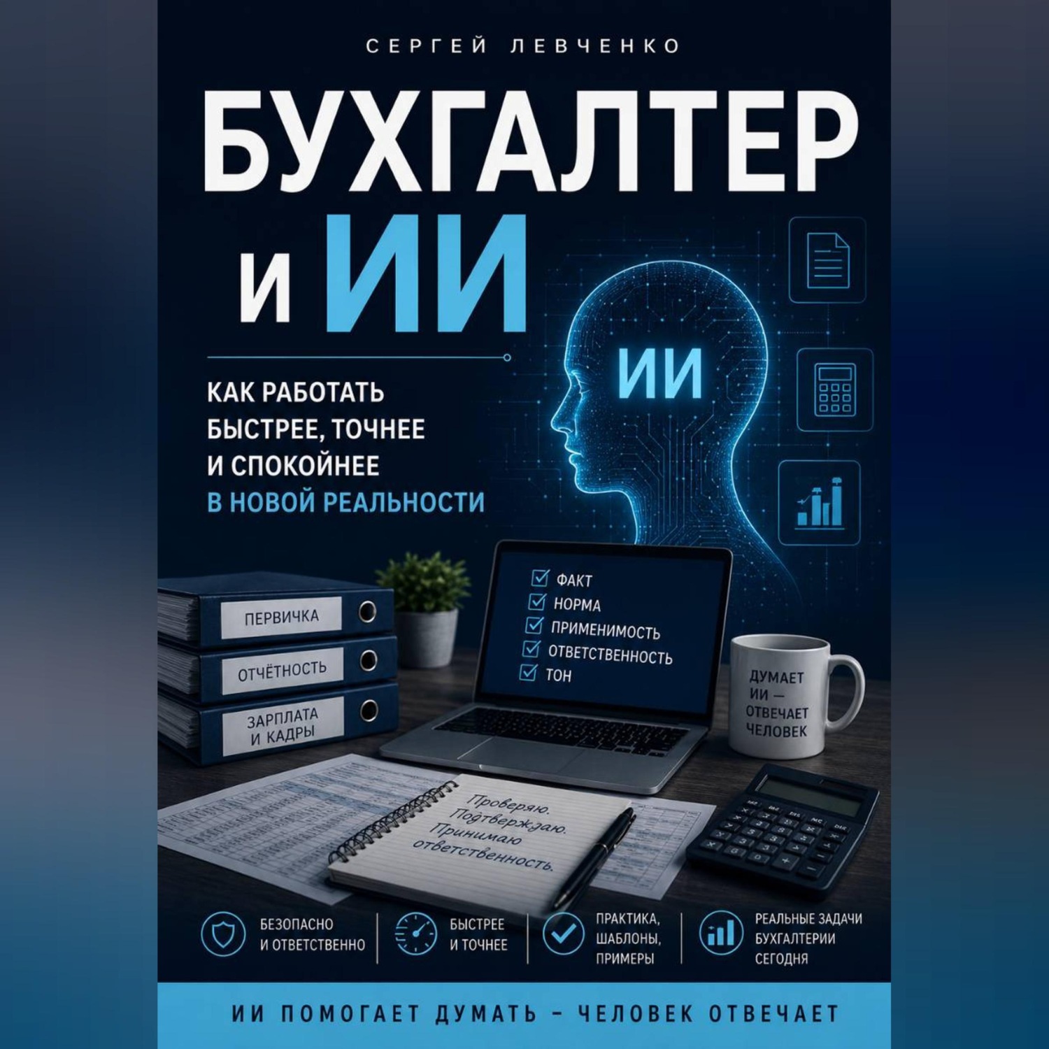 Обложка книги «Бухгалтер и ИИ. Практическое руководство»