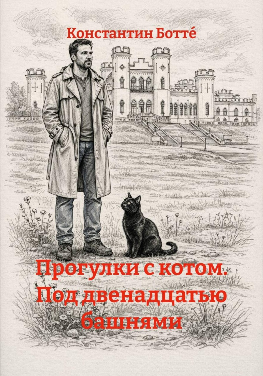 Обложка книги «Прогулки с котом. Под двенадцатью башнями»