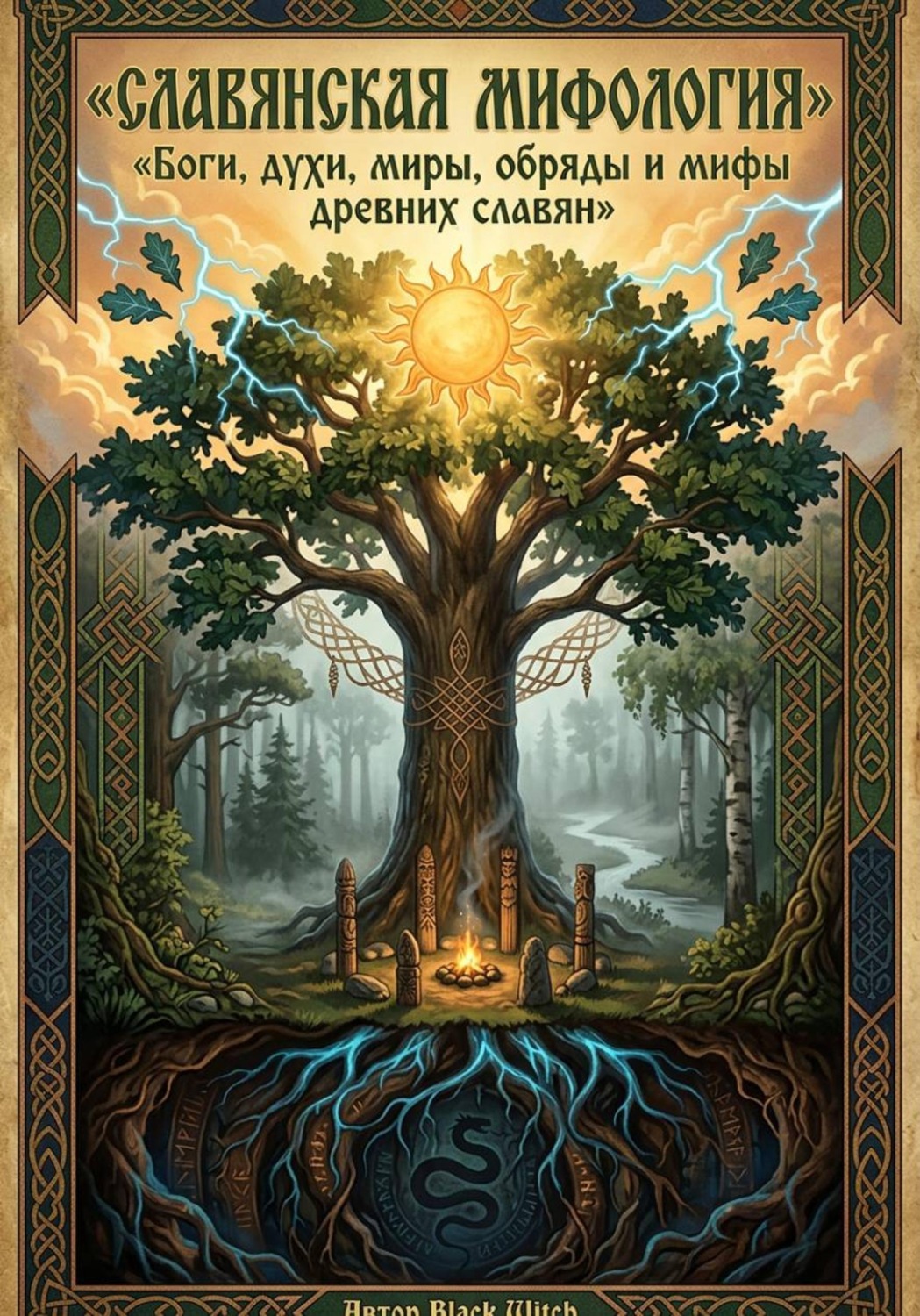 Обложка книги «Славянская мифология. Боги, духи, миры, обряды и мифы древних славян»
