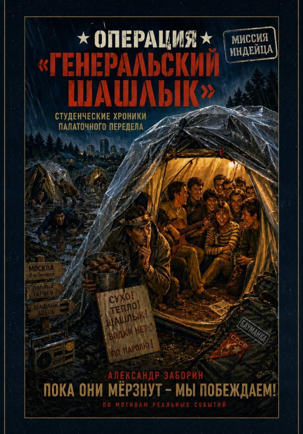 Обложка книги «Операция Генеральский шашлык: миссия индейца. Студенческие хроники палаточного передела»