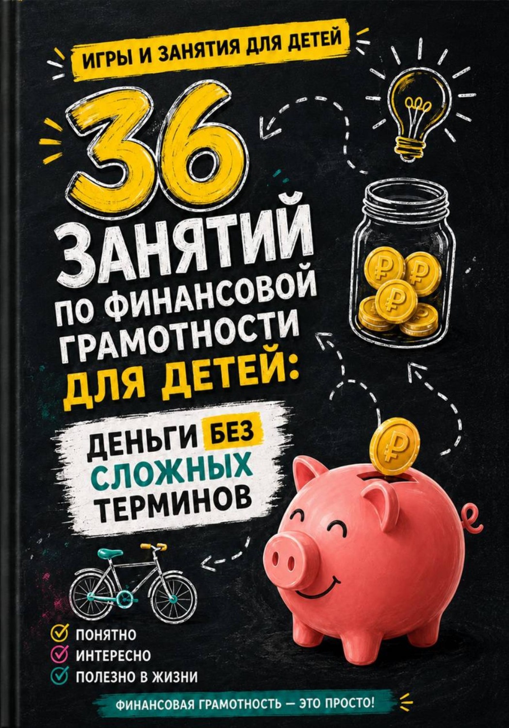 Обложка книги «36 занятий по финансовой грамотности для детей - деньги без сложных терминов»