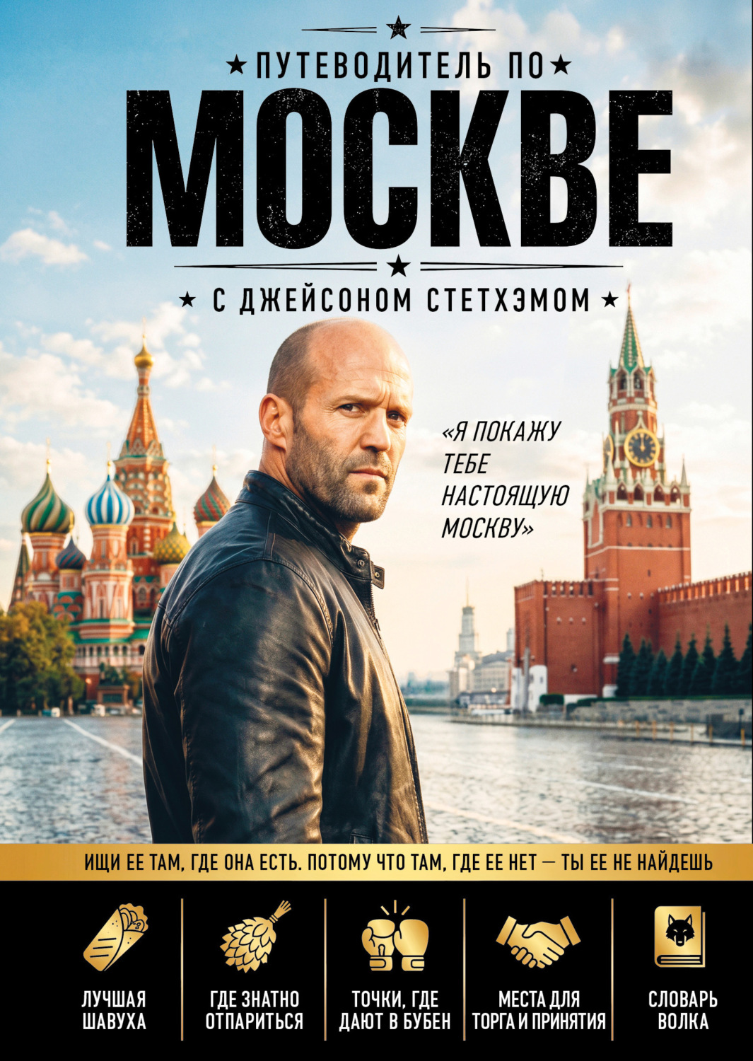 Обложка книги «Путеводитель по Москве с Джейсоном Стетхэмом»
