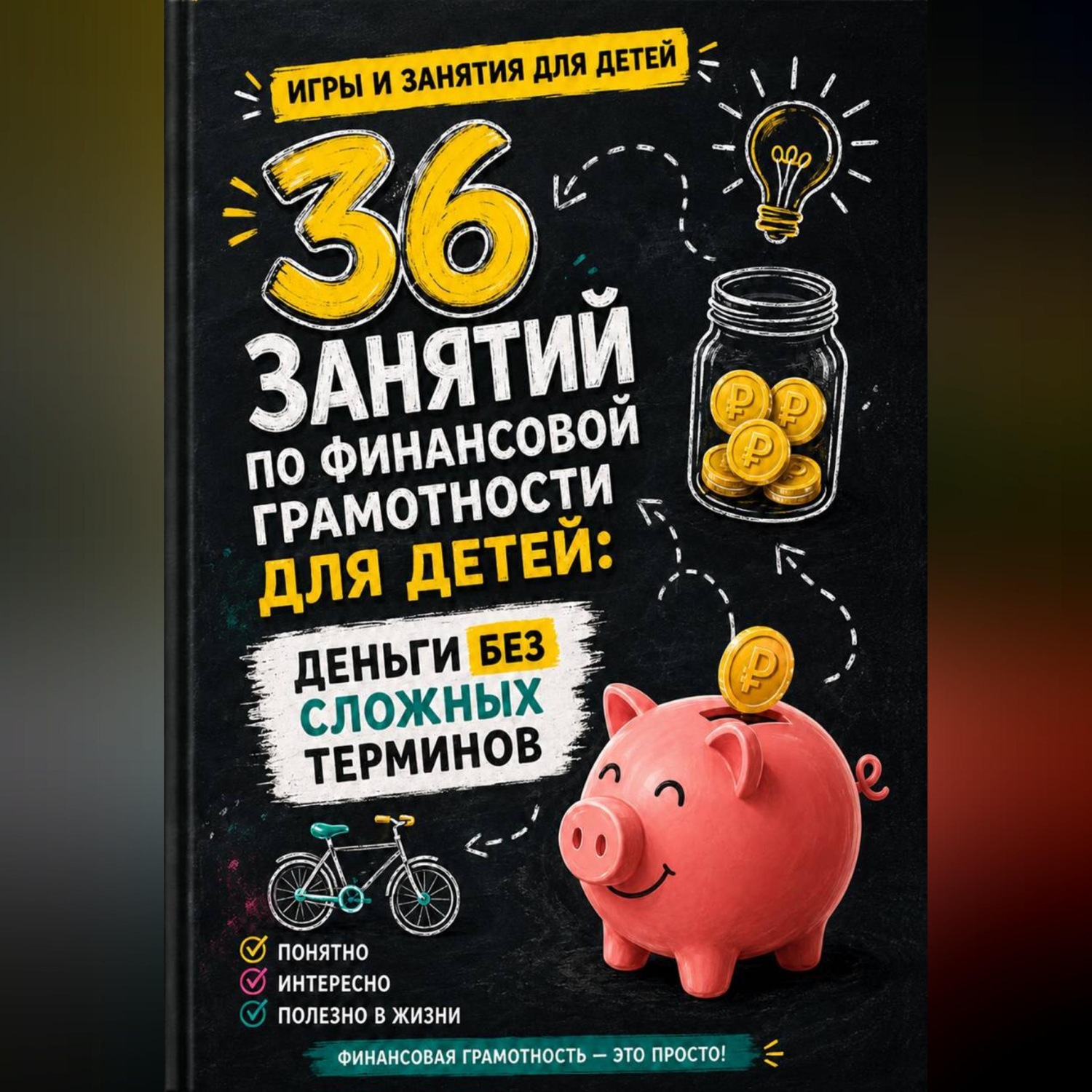 Обложка книги «36 занятий по финансовой грамотности для детей: деньги без сложных терминов»