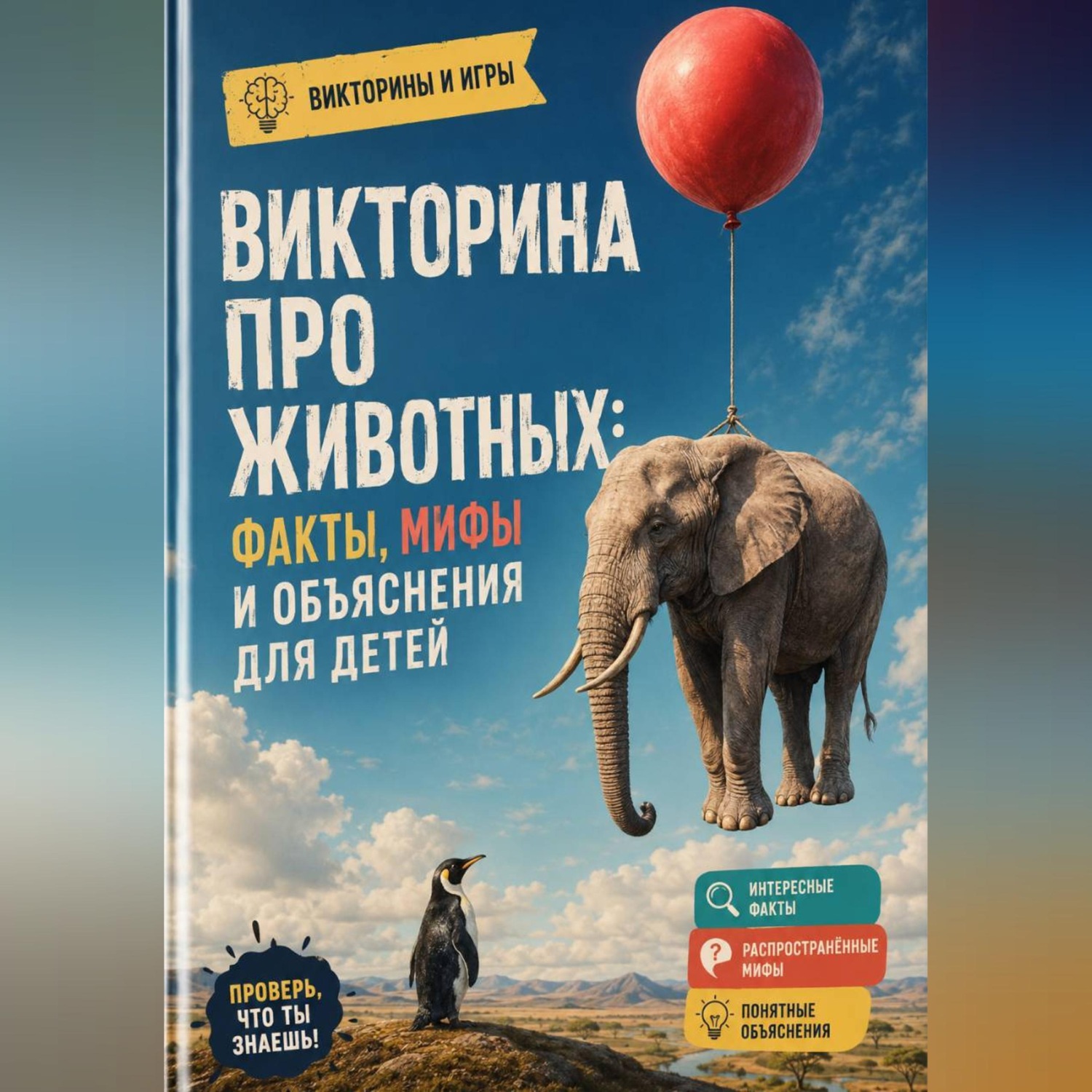 Обложка книги «Викторина про животных: факты, мифы и объяснения для детей»