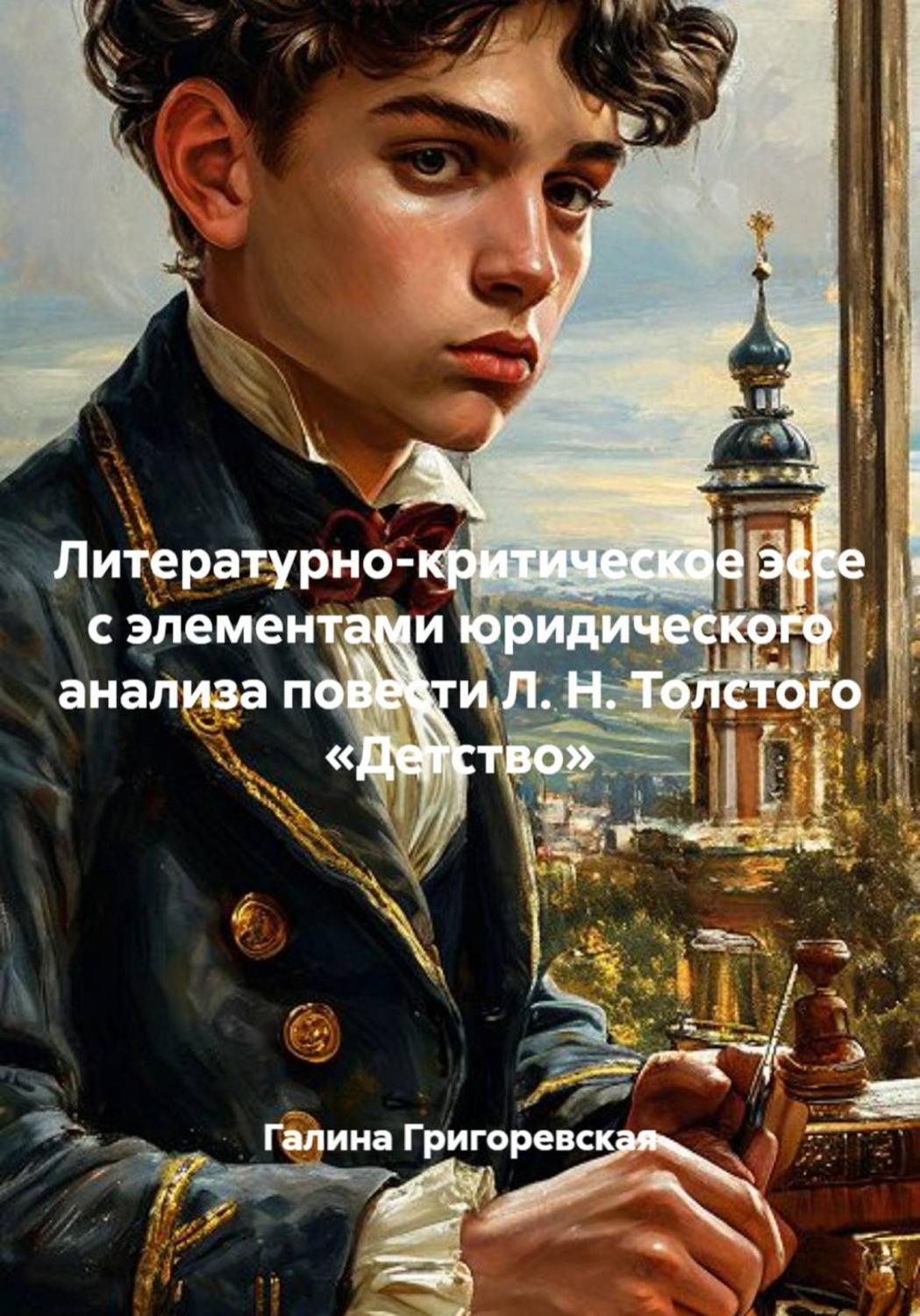 Обложка книги «Литературно-критическое эссе с элементами юридического анализа повести Л. Н. Толстого «Детство»»