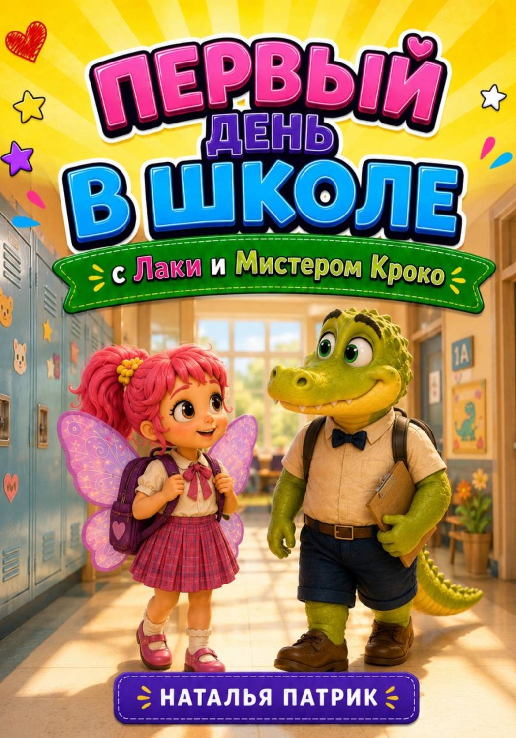 Обложка книги «Первый день в школе с Лаки и Мистером Кроко»