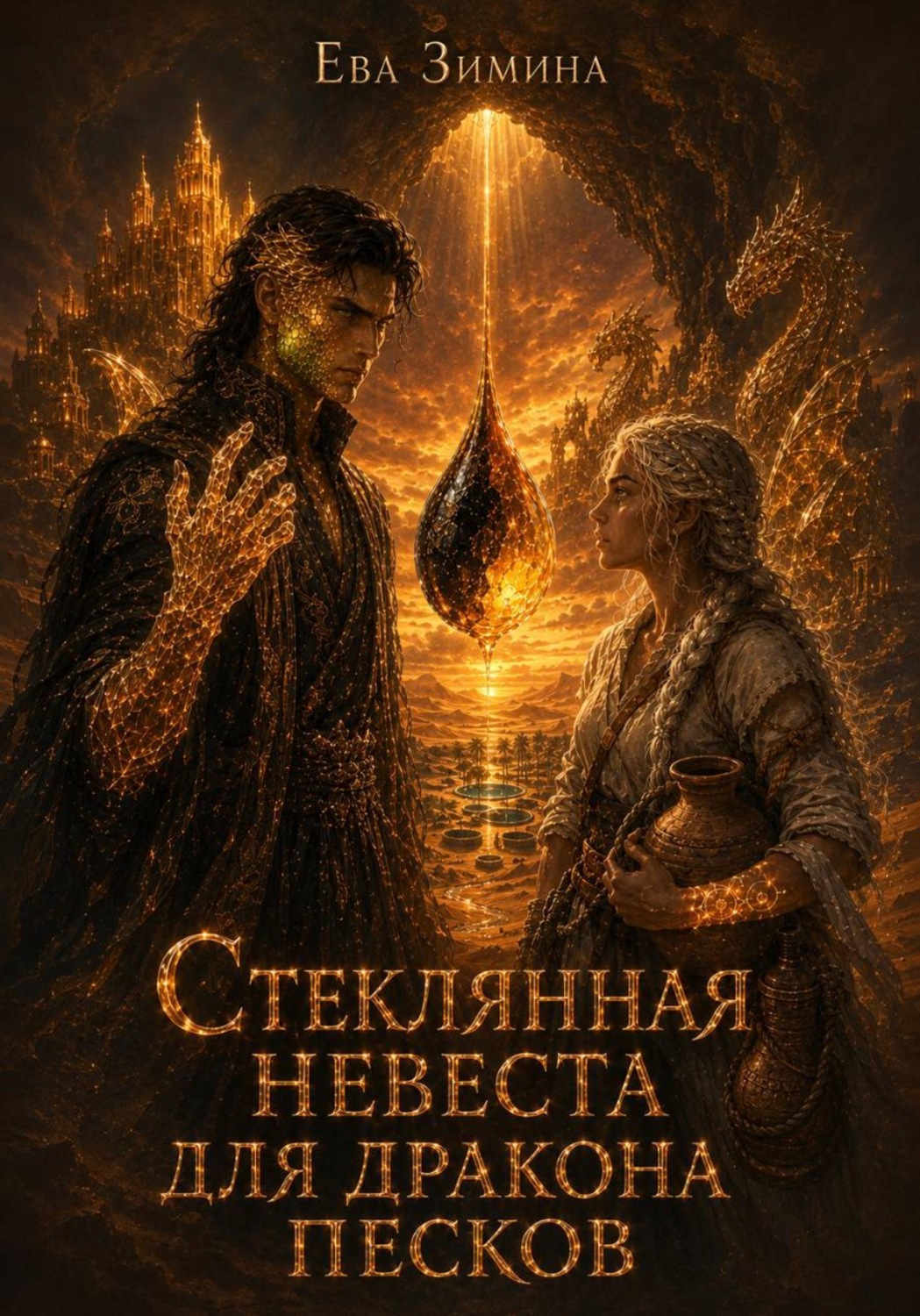 Обложка книги «Стеклянная невеста для дракона песков»