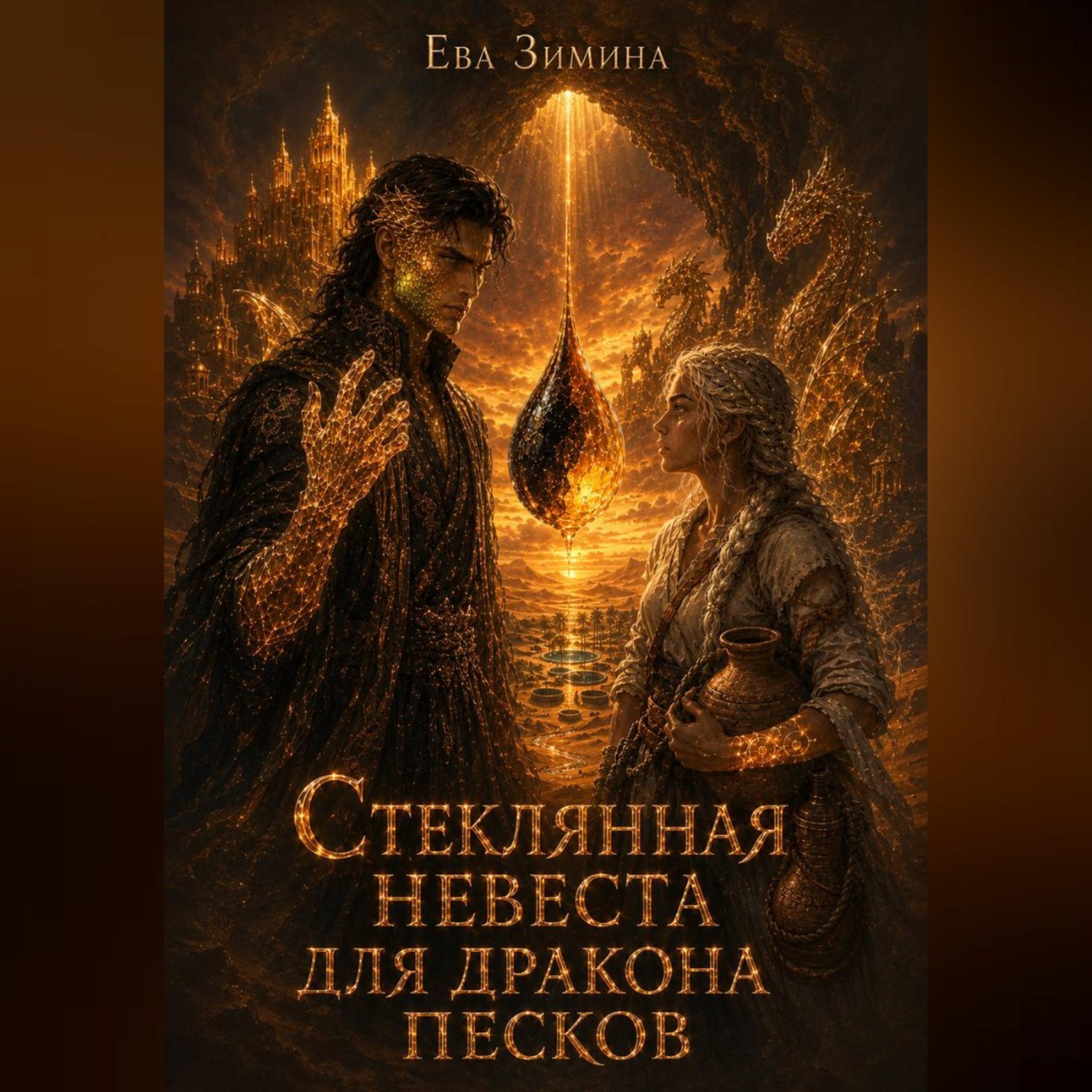 Обложка книги «Стеклянная невеста для дракона песков»