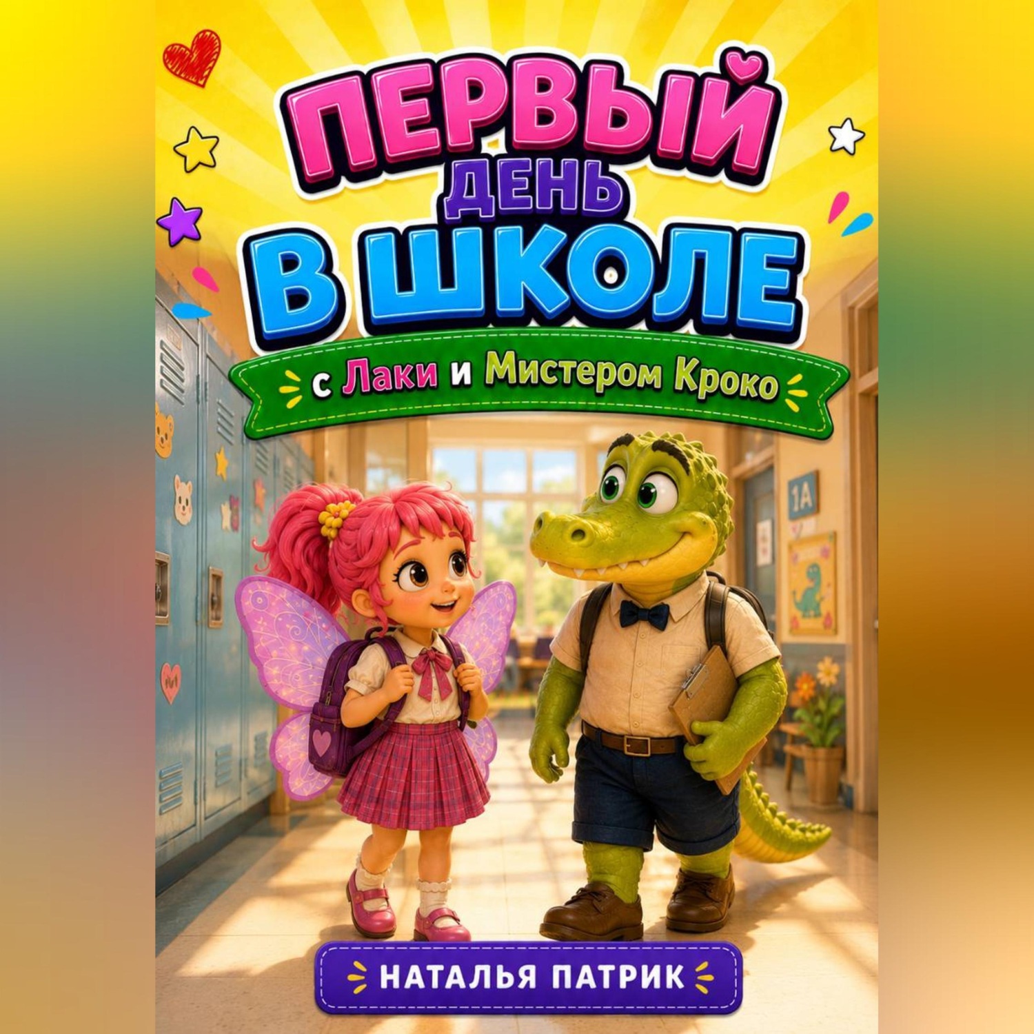Обложка книги «Первый день в школе с Лаки и Мистером Кроко»