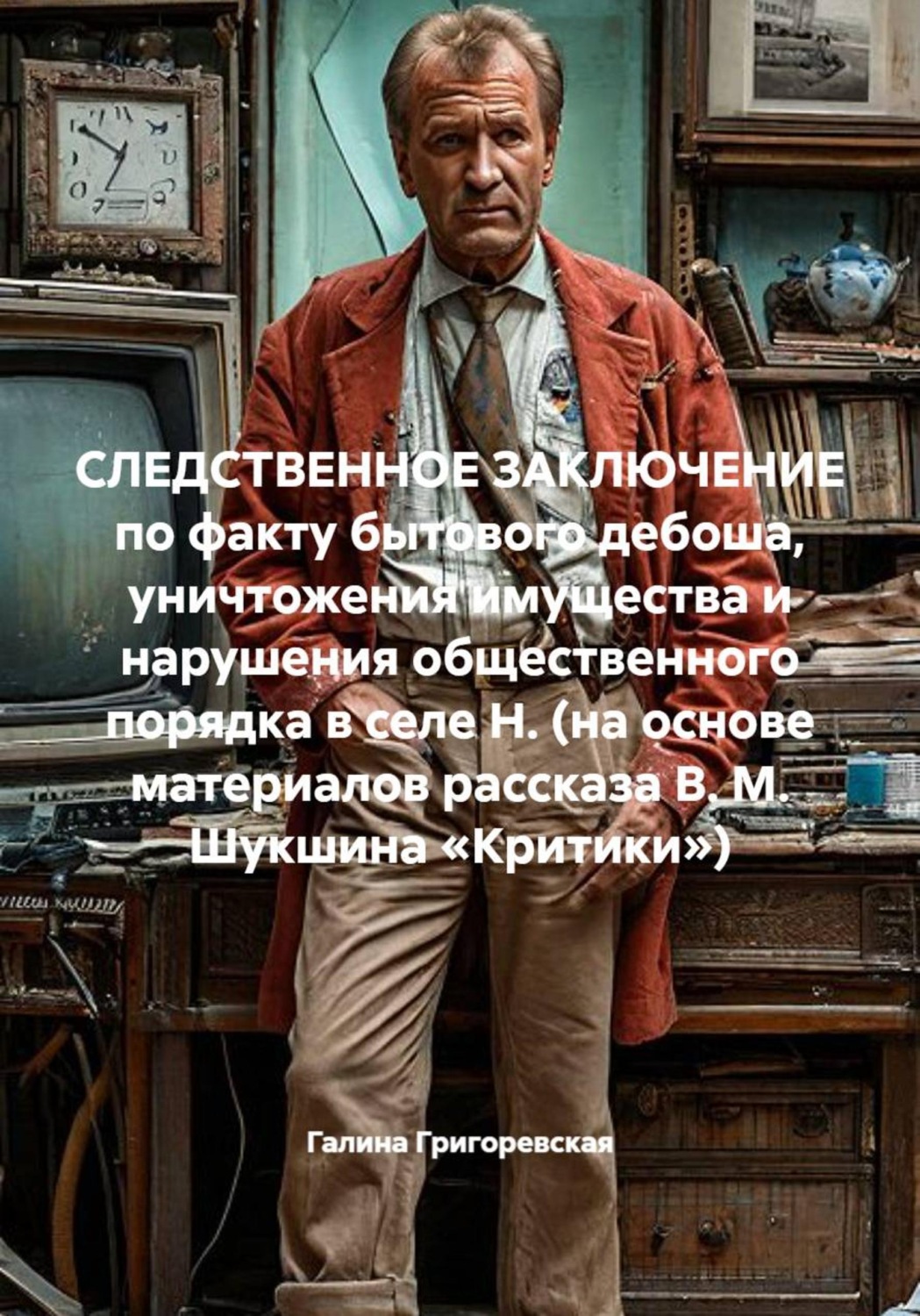 Обложка книги «СЛЕДСТВЕННОЕ ЗАКЛЮЧЕНИЕ по факту бытового дебоша, уничтожения имущества и нарушения общественного порядка в селе Н. (на основе материалов рассказа В. М. Шукшина «Критики»)»
