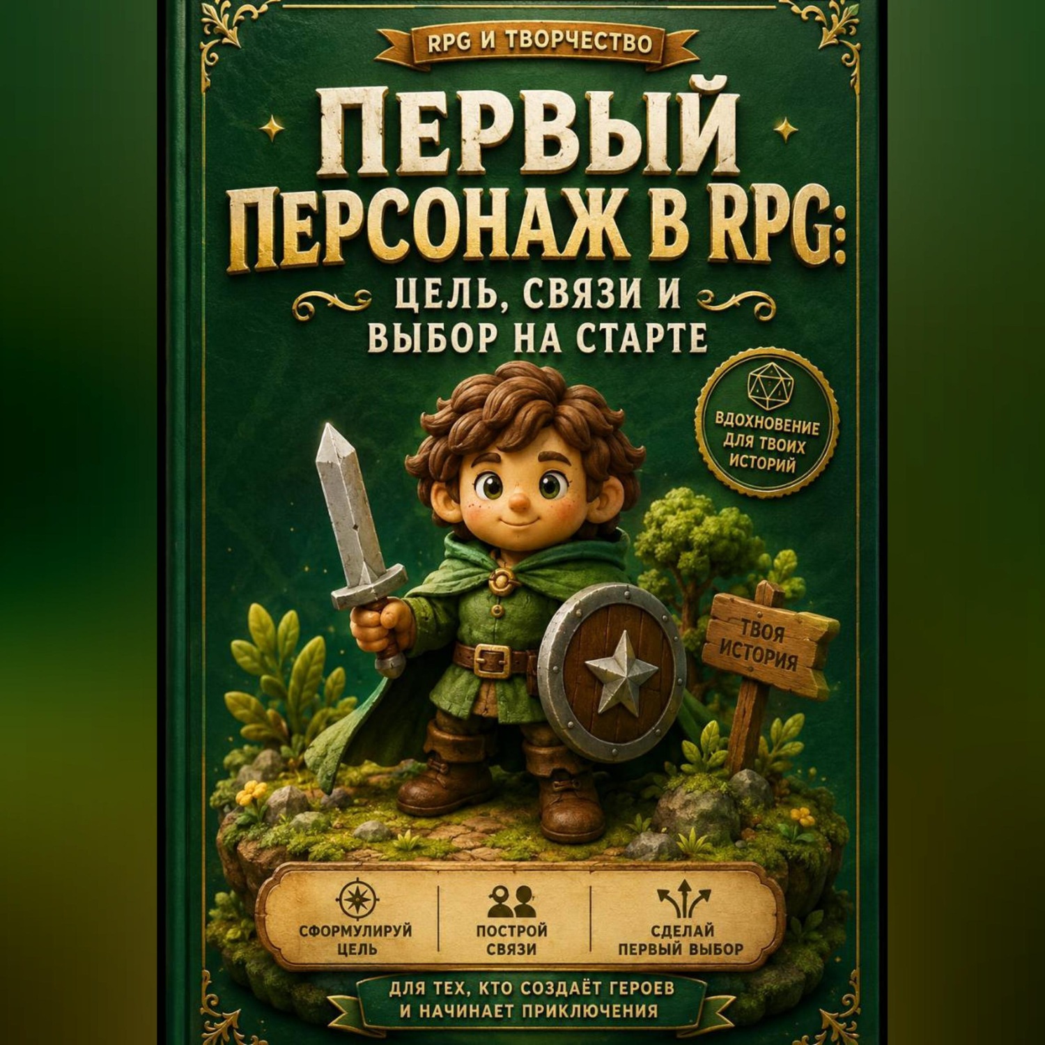 Обложка книги «Первый персонаж в RPG: цель, связи и выбор на старте»