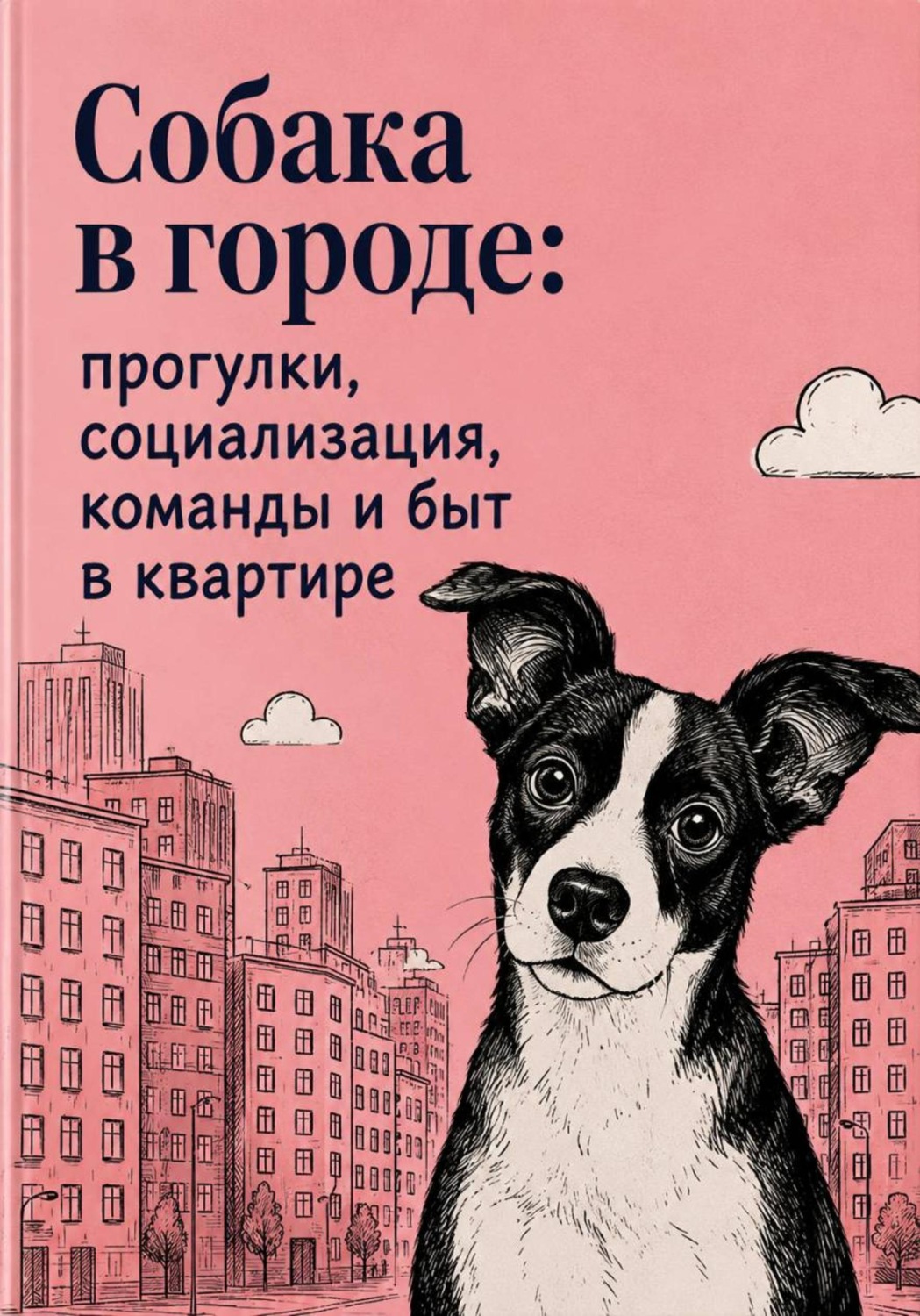 Обложка книги «Собака в городе: прогулки, социализация, команды и быт в квартире»