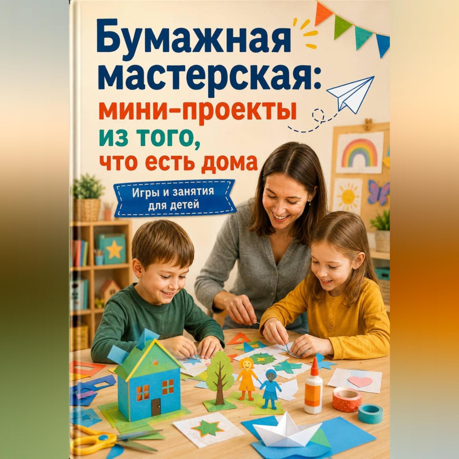Обложка книги «Бумажная мастерская: мини-проекты из того, что есть дома»