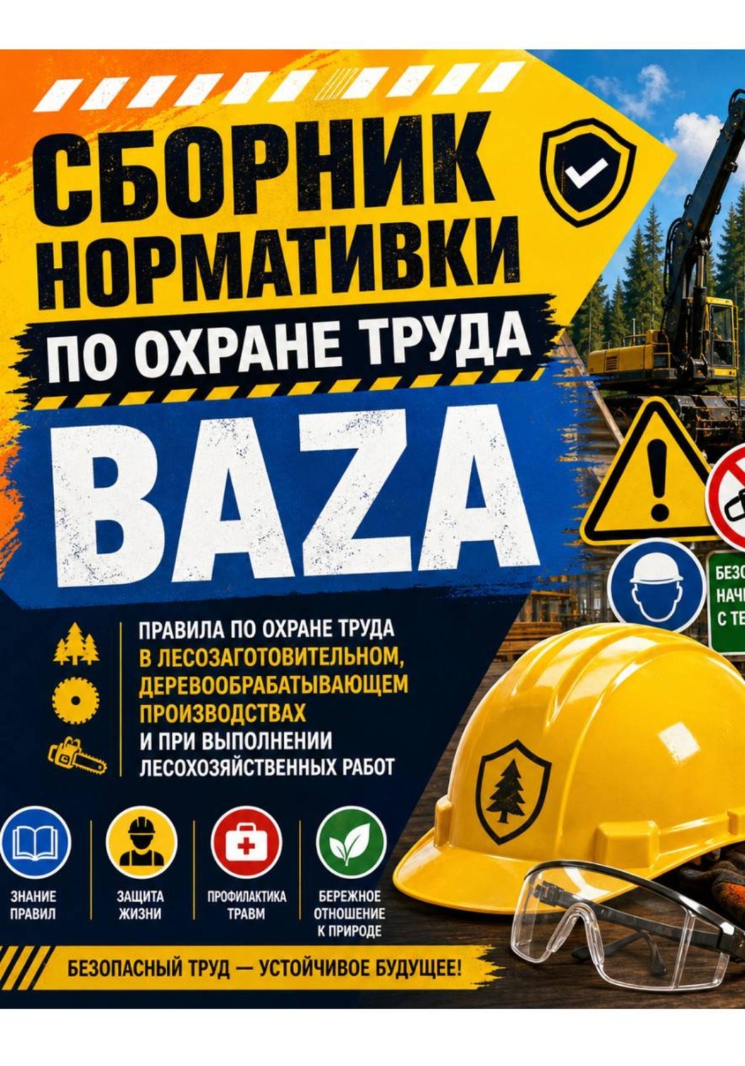 Обложка книги «Правила по охране труда в лесозаготовительном, деревообрабатывающем производствах и при выполнении лесохозяйственных работ»