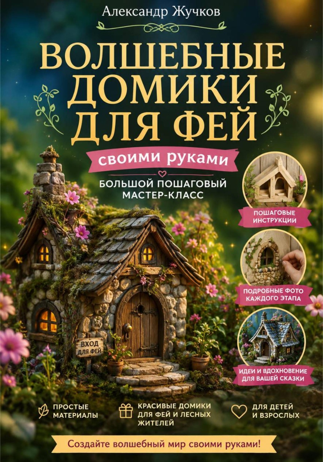 Обложка книги «Волшебные домики для фей своими руками. Большой пошаговый мастер-класс»