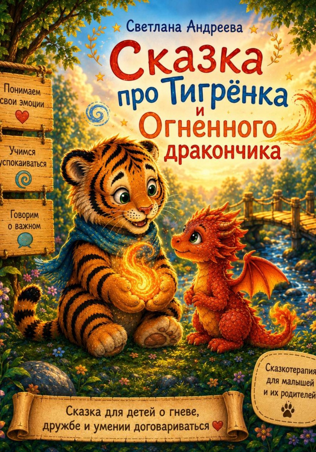 Обложка книги «Сказка про Тигренка и Огненного Дракончика»