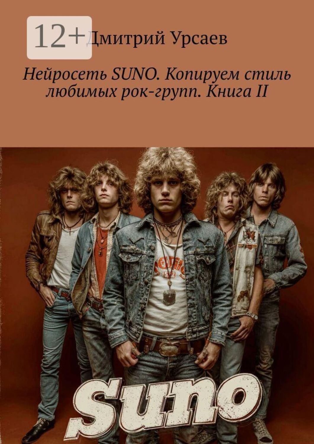 Обложка книги «Нейросеть SUNO. Копируем стиль любимых рок-групп. Книга II»