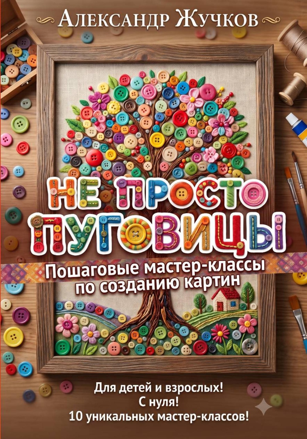 Обложка книги «Не просто пуговицы. Пошаговые мастер-классы по созданию картин»