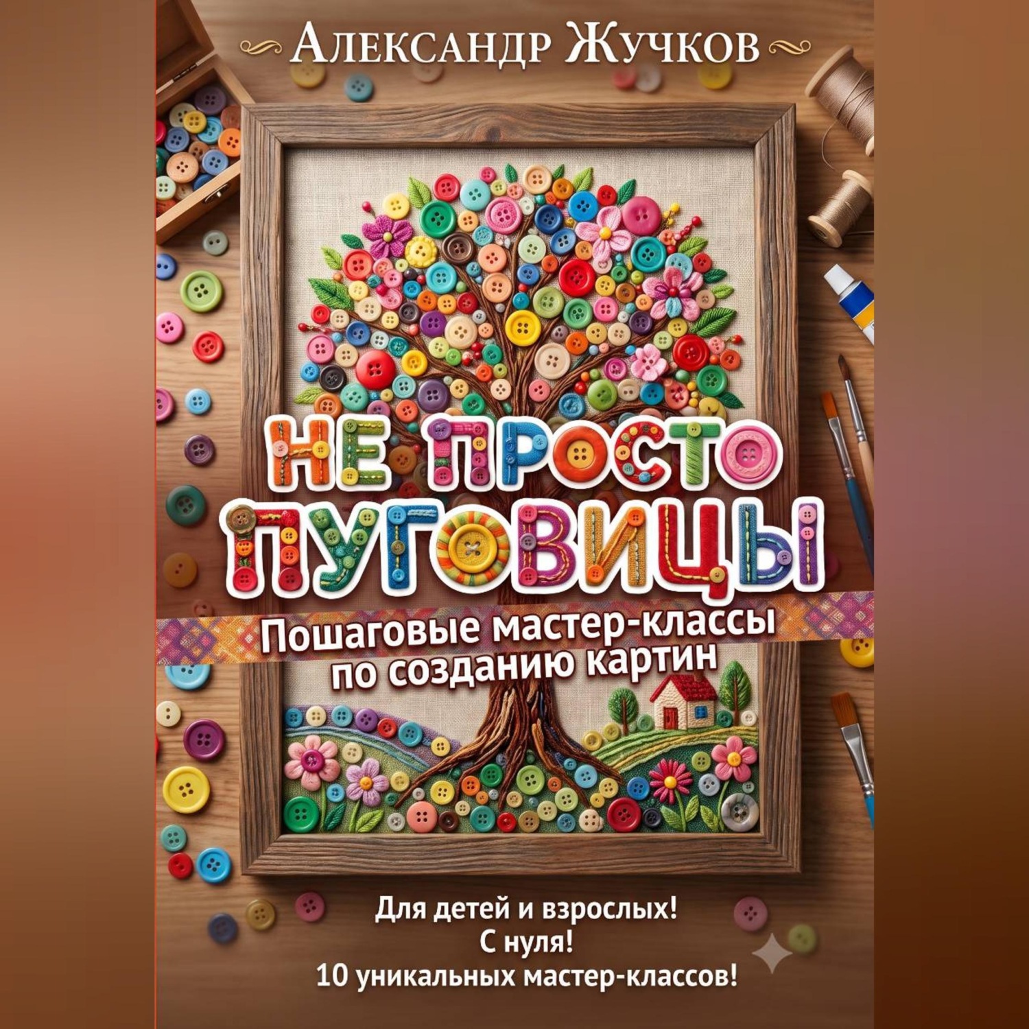 Обложка книги «Не просто пуговицы. Пошаговые мастер-классы по созданию картин»