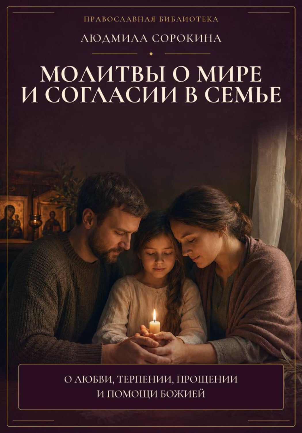 Обложка книги «Молитвы о мире и согласии в семье. О любви, терпении, прощении и помощи Божией»