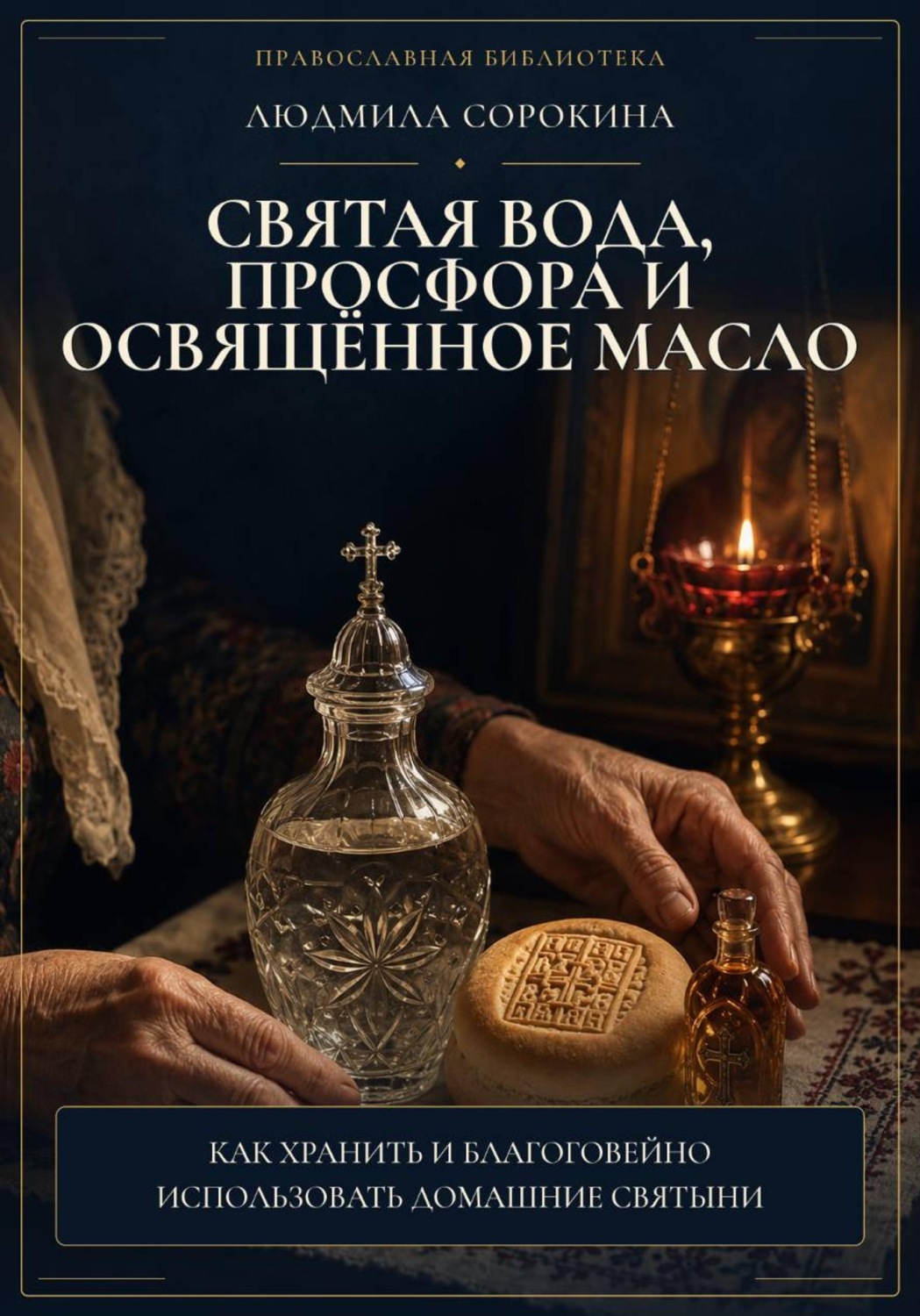 Обложка книги «Святая вода, просфора и освященное масло. Как хранить и благоговейно использовать домашние святыни»