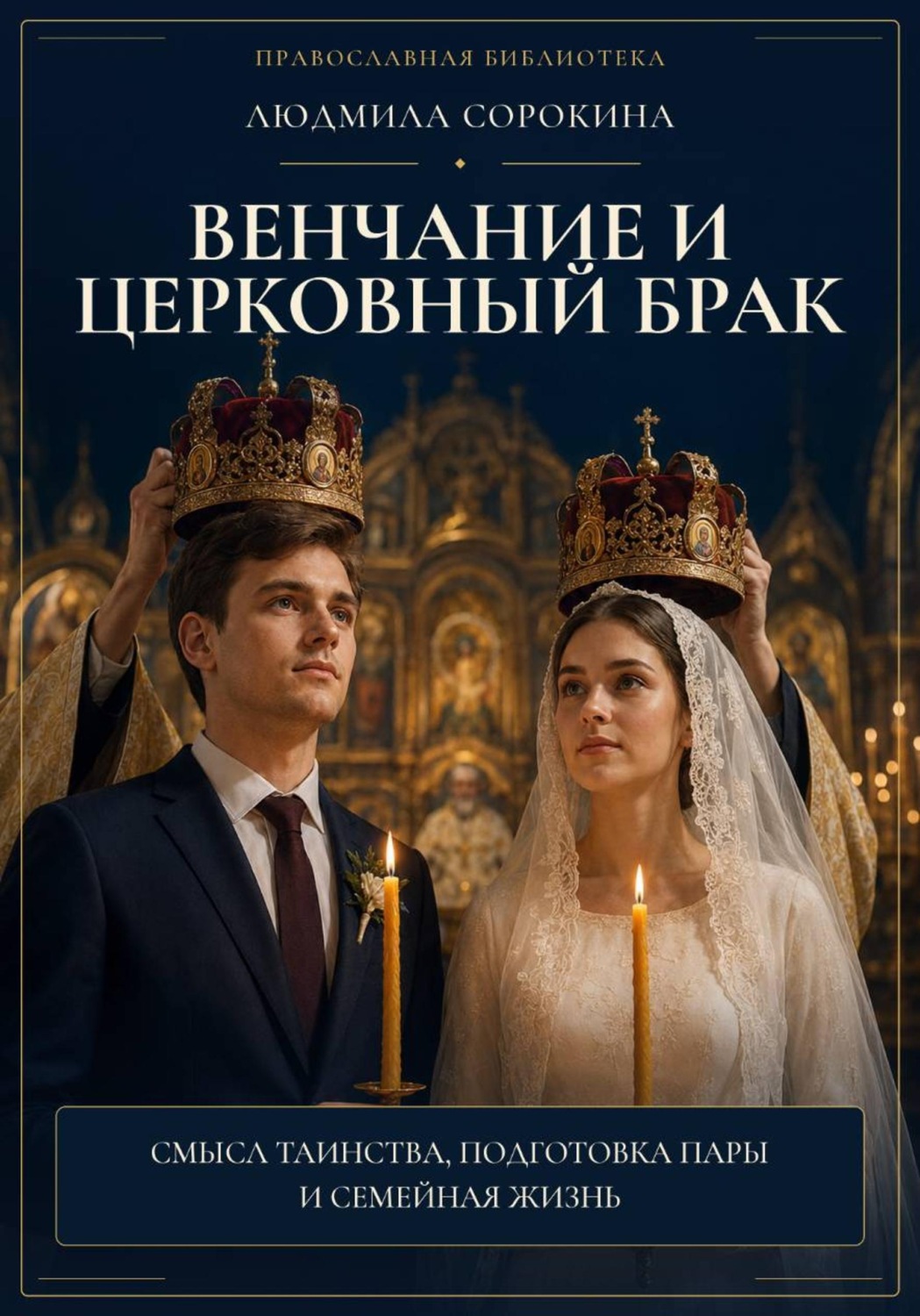 Обложка книги «Венчание и церковный брак. Смысл таинства, подготовка пары и семейная жизнь»