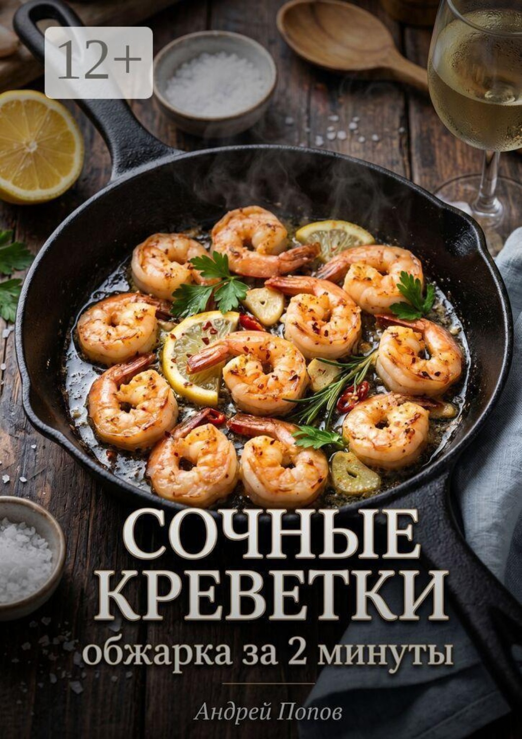 Обложка книги «Сочные креветки: обжарка за 2 минуты»