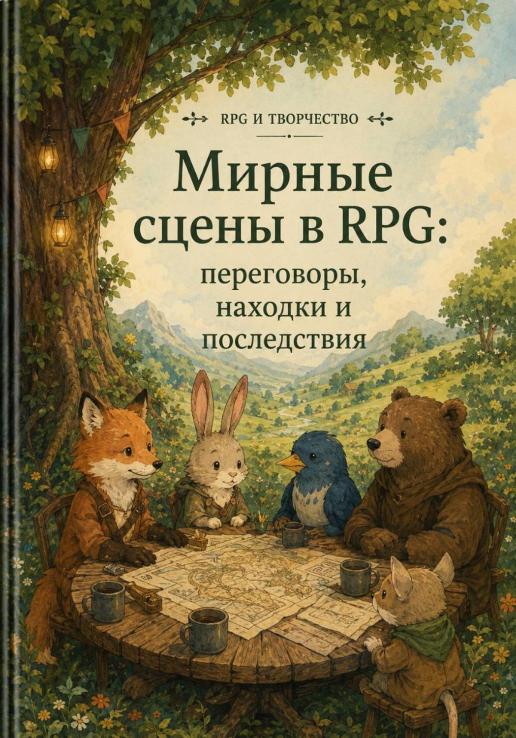 Обложка книги «Мирные сцены в RPG: переговоры, находки и последствия»