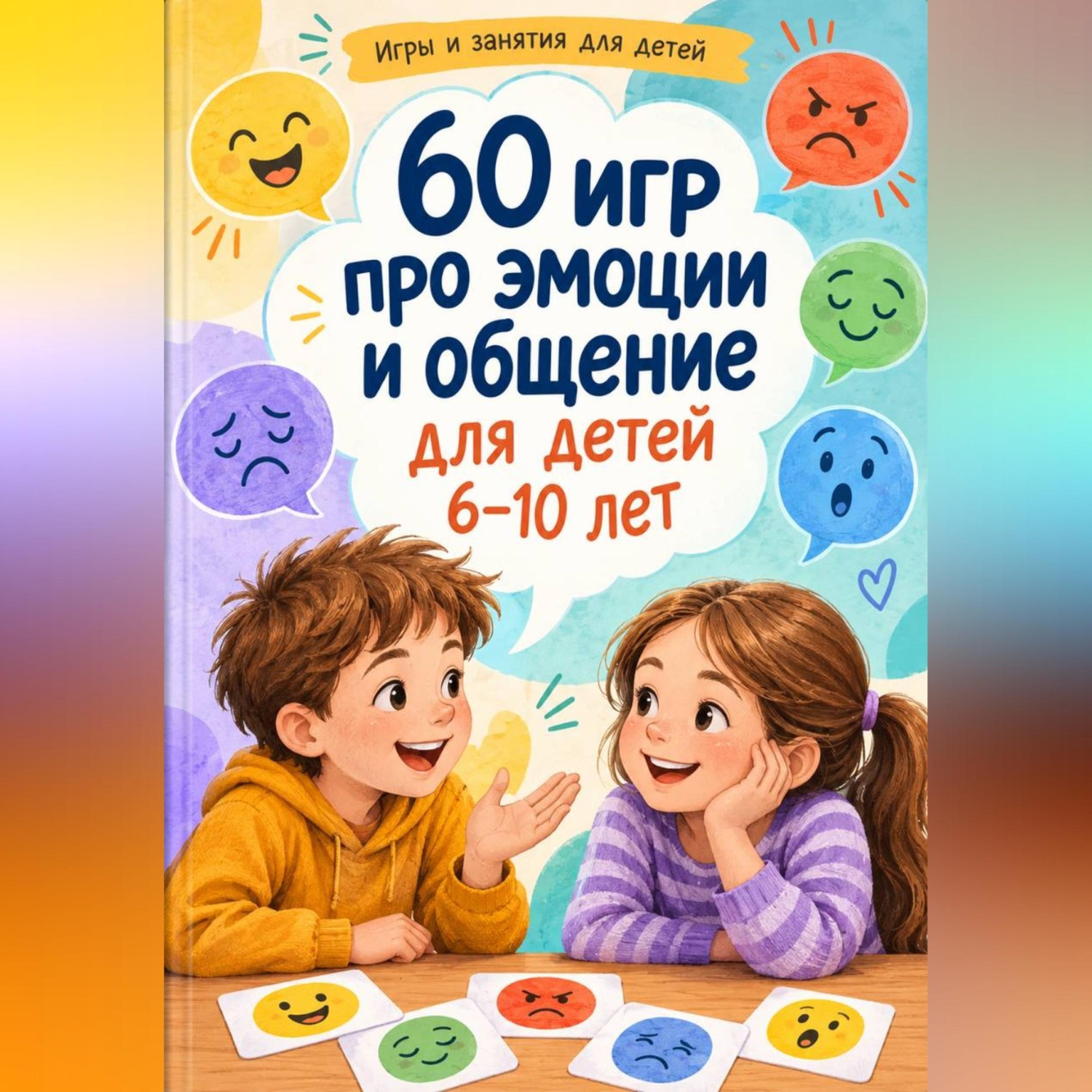 Обложка книги «60 игр про эмоции и общение для детей 6–10 лет»