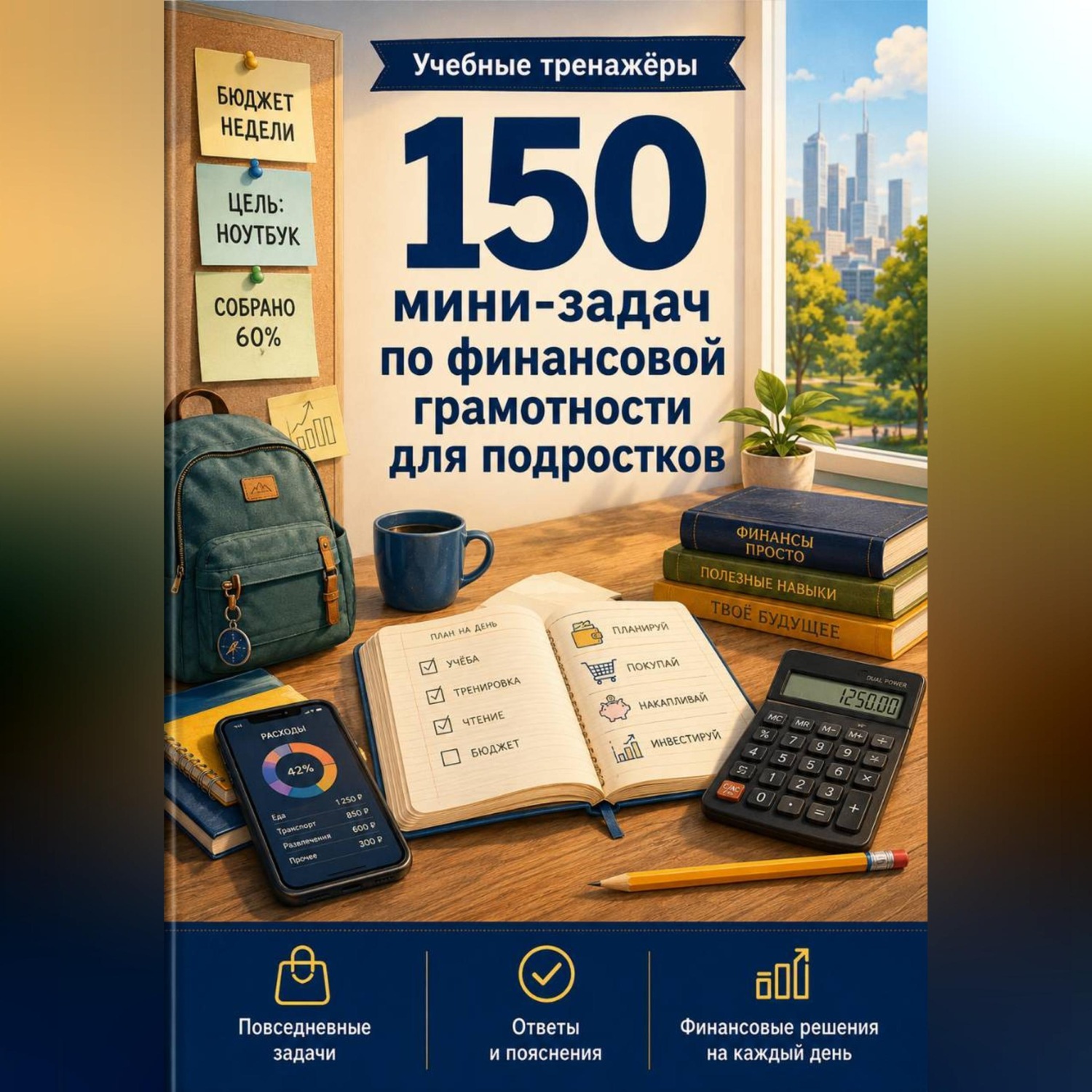 Обложка книги «150 мини-задач по финансовой грамотности для подростков»