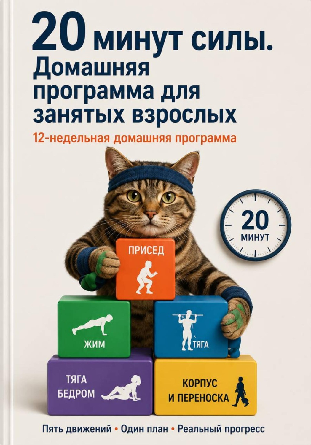 Обложка книги «20 минут силы. Домашняя программа для занятых взрослых»